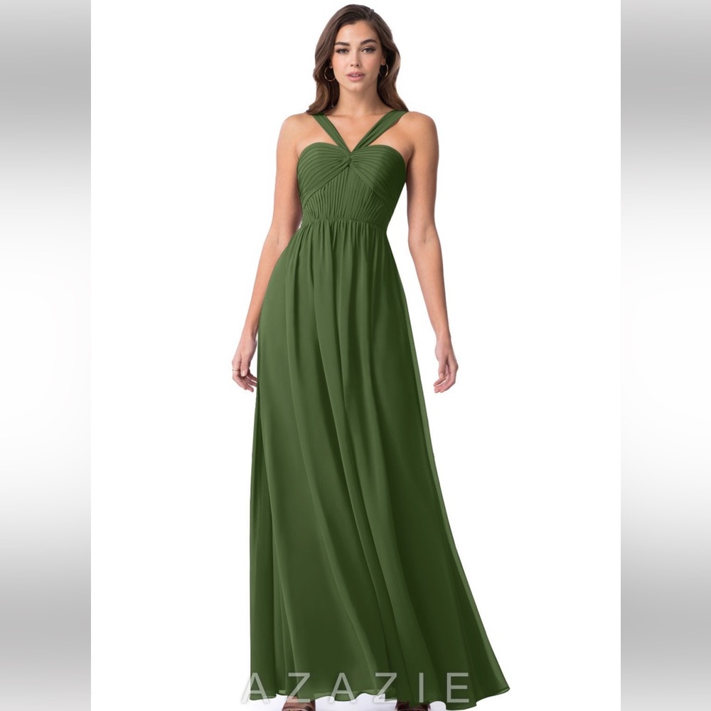 Azazie - Bridesmaid Dress - Dionne - Olive